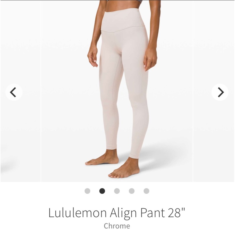 Lululemon Athletica Align Pant 28" in Cream
